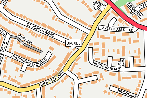 BR6 0BL map - OS OpenMap – Local (Ordnance Survey)