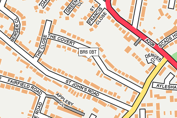 BR6 0BT map - OS OpenMap – Local (Ordnance Survey)