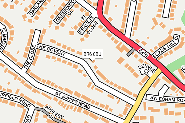 BR6 0BU map - OS OpenMap – Local (Ordnance Survey)