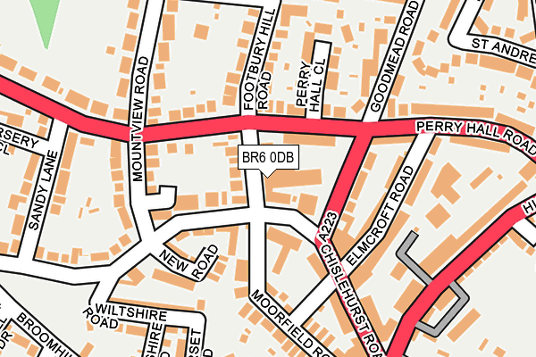 BR6 0DB map - OS OpenMap – Local (Ordnance Survey)