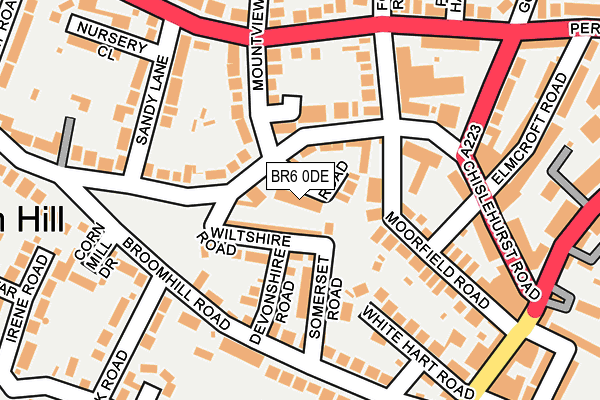 BR6 0DE map - OS OpenMap – Local (Ordnance Survey)