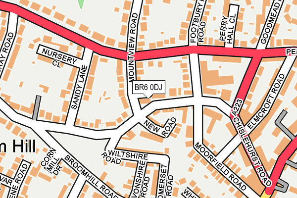 BR6 0DJ map - OS OpenMap – Local (Ordnance Survey)