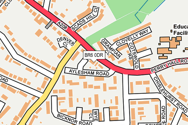 BR6 0DR map - OS OpenMap – Local (Ordnance Survey)