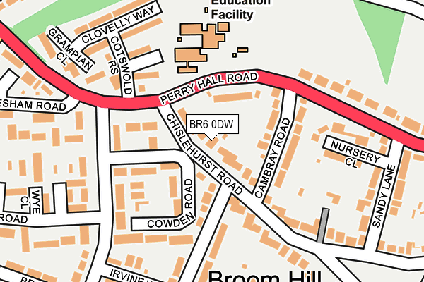 BR6 0DW map - OS OpenMap – Local (Ordnance Survey)