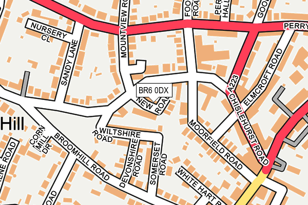 BR6 0DX map - OS OpenMap – Local (Ordnance Survey)