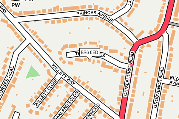 BR6 0ED map - OS OpenMap – Local (Ordnance Survey)