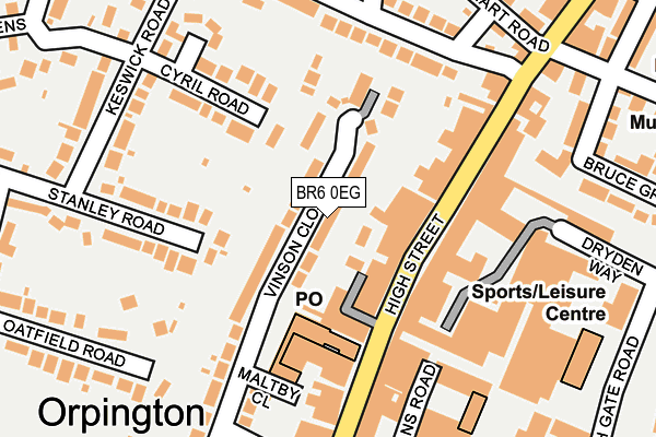BR6 0EG map - OS OpenMap – Local (Ordnance Survey)