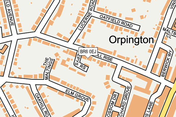 BR6 0EJ map - OS OpenMap – Local (Ordnance Survey)