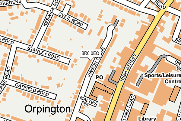 BR6 0EQ map - OS OpenMap – Local (Ordnance Survey)