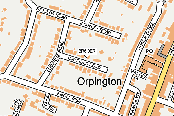 BR6 0ER map - OS OpenMap – Local (Ordnance Survey)