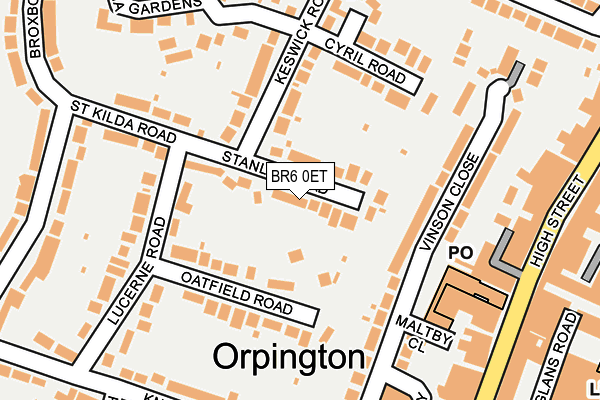 BR6 0ET map - OS OpenMap – Local (Ordnance Survey)