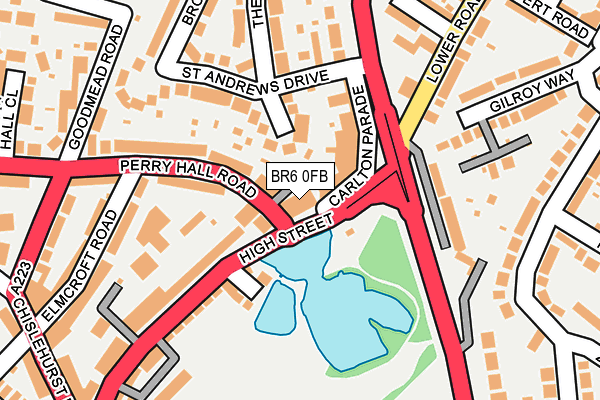 BR6 0FB map - OS OpenMap – Local (Ordnance Survey)