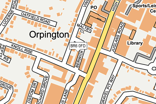 BR6 0FD map - OS OpenMap – Local (Ordnance Survey)