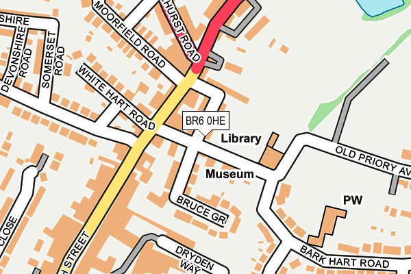 BR6 0HE map - OS OpenMap – Local (Ordnance Survey)