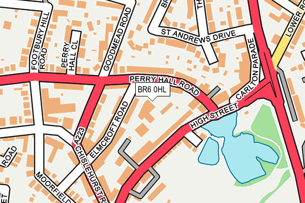 BR6 0HL map - OS OpenMap – Local (Ordnance Survey)
