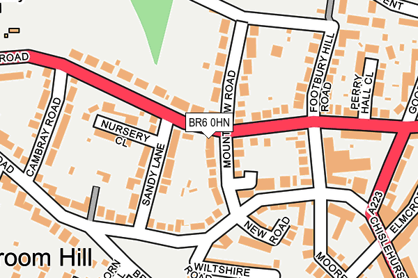 BR6 0HN map - OS OpenMap – Local (Ordnance Survey)