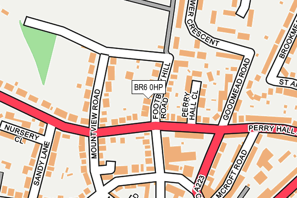 BR6 0HP map - OS OpenMap – Local (Ordnance Survey)