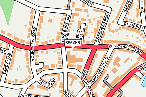 BR6 0HR map - OS OpenMap – Local (Ordnance Survey)
