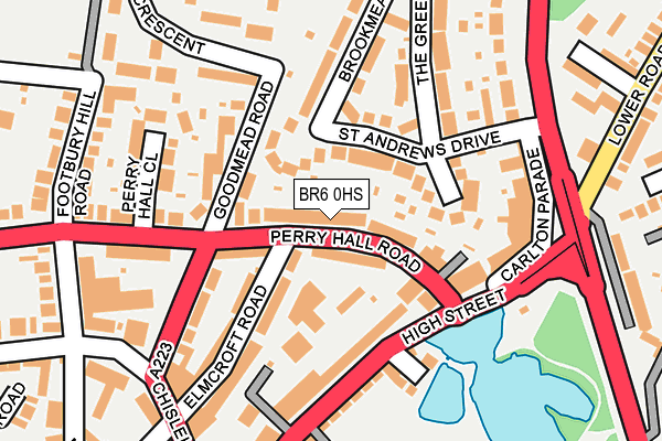 BR6 0HS map - OS OpenMap – Local (Ordnance Survey)