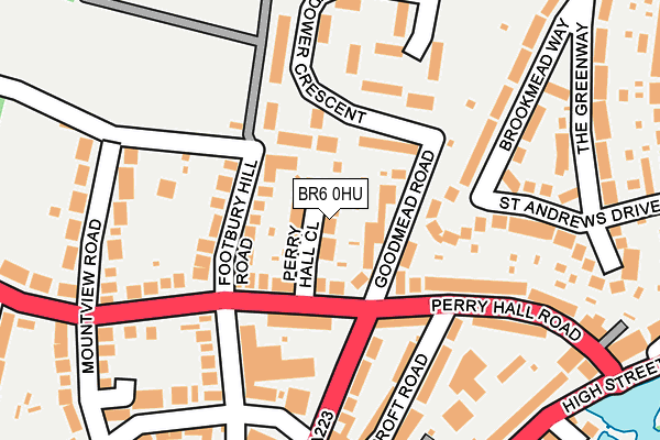 BR6 0HU map - OS OpenMap – Local (Ordnance Survey)