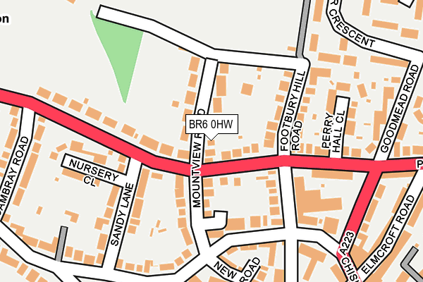 BR6 0HW map - OS OpenMap – Local (Ordnance Survey)