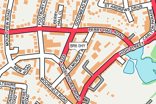 BR6 0HY map - OS OpenMap – Local (Ordnance Survey)