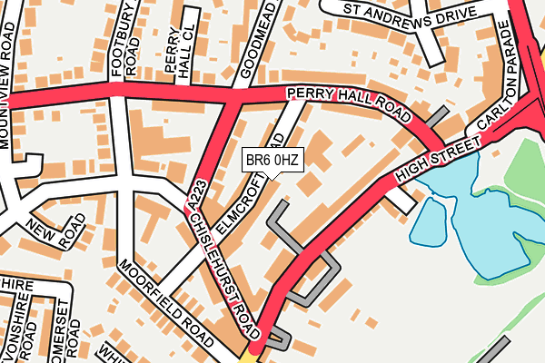 BR6 0HZ map - OS OpenMap – Local (Ordnance Survey)