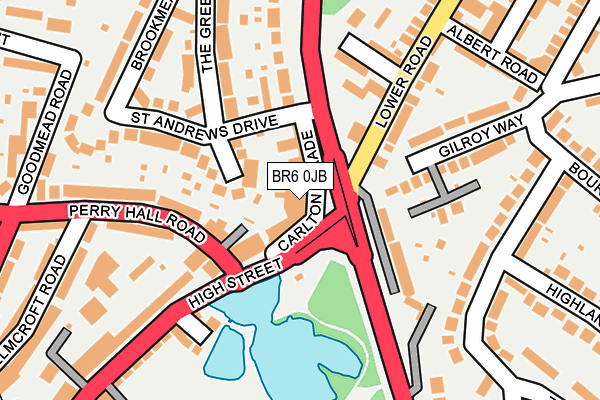 BR6 0JB map - OS OpenMap – Local (Ordnance Survey)