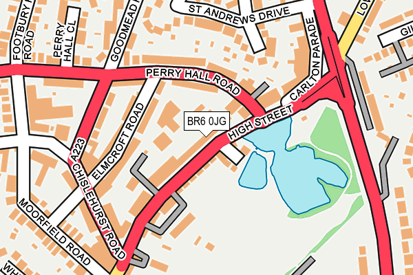 BR6 0JG map - OS OpenMap – Local (Ordnance Survey)