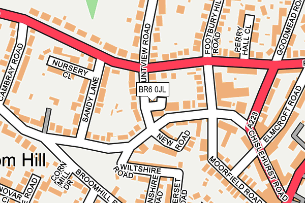 BR6 0JL map - OS OpenMap – Local (Ordnance Survey)