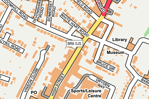 BR6 0JS map - OS OpenMap – Local (Ordnance Survey)