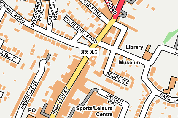 BR6 0LG map - OS OpenMap – Local (Ordnance Survey)