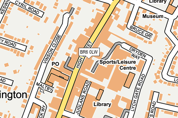 BR6 0LW map - OS OpenMap – Local (Ordnance Survey)