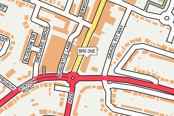 BR6 0NE map - OS OpenMap – Local (Ordnance Survey)