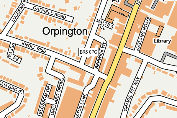 BR6 0PG map - OS OpenMap – Local (Ordnance Survey)