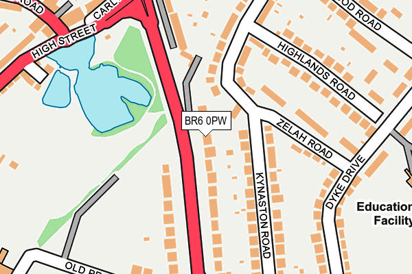 BR6 0PW map - OS OpenMap – Local (Ordnance Survey)