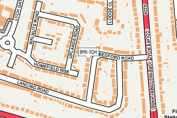 BR6 0QH map - OS OpenMap – Local (Ordnance Survey)