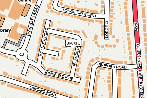 BR6 0RJ map - OS OpenMap – Local (Ordnance Survey)