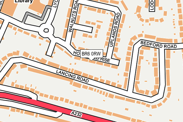 BR6 0RW map - OS OpenMap – Local (Ordnance Survey)