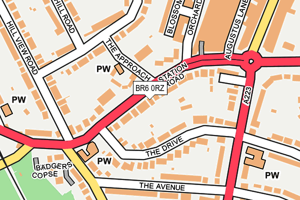 BR6 0RZ map - OS OpenMap – Local (Ordnance Survey)