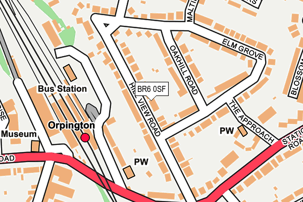 BR6 0SF map - OS OpenMap – Local (Ordnance Survey)