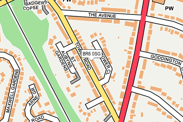 BR6 0SG map - OS OpenMap – Local (Ordnance Survey)