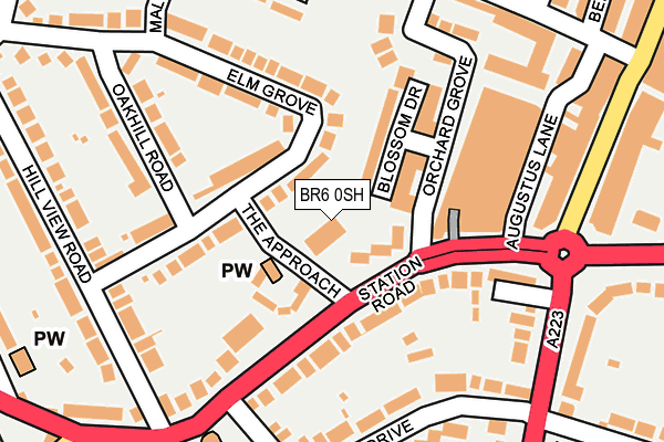 BR6 0SH map - OS OpenMap – Local (Ordnance Survey)