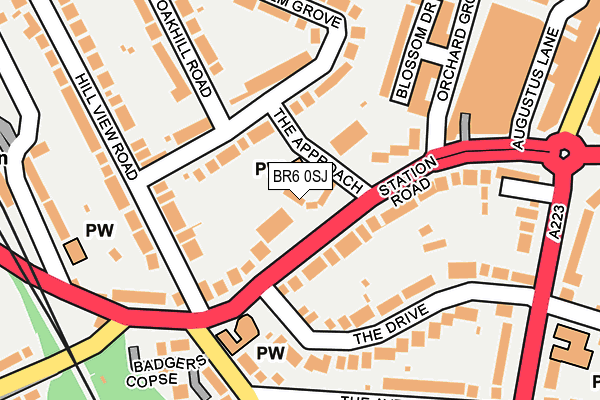BR6 0SJ map - OS OpenMap – Local (Ordnance Survey)