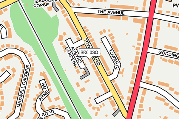 BR6 0SQ map - OS OpenMap – Local (Ordnance Survey)