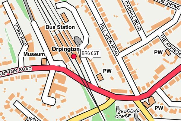 BR6 0ST map - OS OpenMap – Local (Ordnance Survey)