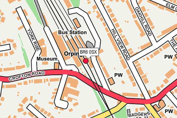 BR6 0SX map - OS OpenMap – Local (Ordnance Survey)