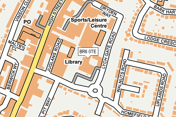 BR6 0TE map - OS OpenMap – Local (Ordnance Survey)