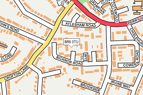 BR6 0TU map - OS OpenMap – Local (Ordnance Survey)