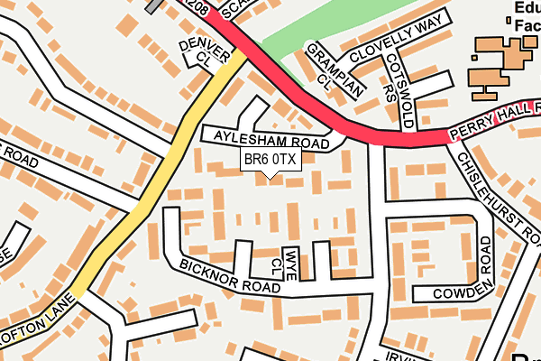 BR6 0TX map - OS OpenMap – Local (Ordnance Survey)